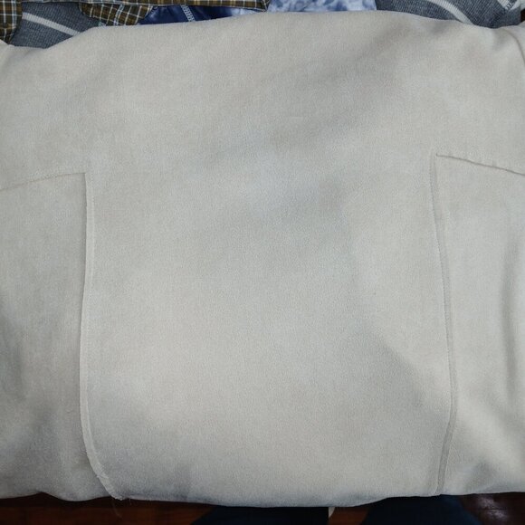 B. ORGINAL BY SHOE FLY, FAUX SUEDE MINI DRESS, CREAM COLOR, SIZE LARGE - Picture 9 of 10